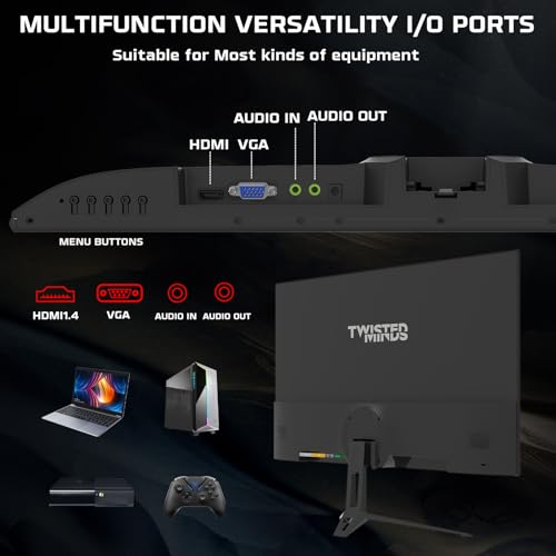 Monitor da gioco Fast IPS Display 27’’ - Risoluzione 1920 x 1080 FHD, frequenza aggiornamento 100 Hz, rapporto d’aspetto 16:9, tempo di risposta 1 ms - Nero (TM27FHD100IPS) - Monitor - Immagine 3