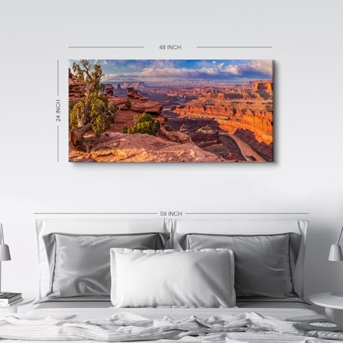 Canyon Mountain Canvas Wall Art for Living Room Office Nature Southwest Wall Decor Utah National Park Picture Poster Western Desert Panoramic Painting Prints Artwork Home Bedroom Decorations 24x48” by AREBOLO - Image 5