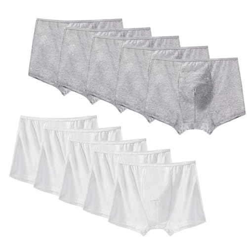 AOOPOO Lot de 10 Boxers Jetables pour Homme S-XXL, 100% Coton, Caleçon Jetable Homme sous-vêtements Jetables pour Hôpital, Voyage, Vacances, Spa, Massage,...