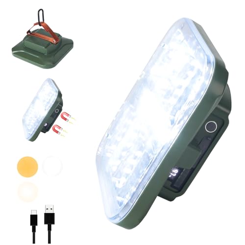 Rechargeable Camping Lantern 18000mAh Tent Light with USB Charging, Digital Display, Ultra Bright LED, Anti-Glare, IP63 Rainproof, Portable Flashlight for Outdoor & Emergency Use