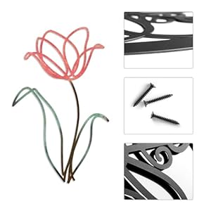 Oubasa Metal Flowers Wall Arts for Bathroom, Farmhouse Floral Decor Minimalist Flower Wall Decors for Living room Bedroom Kitchen Decoration - Thanksgiving Housewarming Gifts, Set of 3 Oubasa Metal Flowers Wall Arts for Bathroom Farmhouse Floral Decor Minimalist Flower Wall Decors for Living room Bedroom Kitchen Decoration Thanksgiving Housewarming Gifts Set of 3