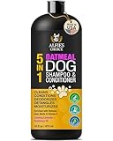 ALFIE'S CHOICE 5-in-1 Oatmeal Dog Shampoo and Conditioner | 16 fl oz | Gentle Dog Wash with Aloe, Biotin & Vitamin E | Cleans, Conditions, Deodorizes, Detangles & Moisturizes for All Breeds