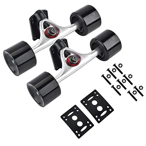 Kit d'accessoires de matériel de skateboard Pilipane avec trucks et roues noires - 7