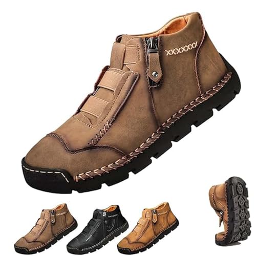 Matufit Shoes for Men, Matufit Orthopedic Loafers, Waterproof Non-Slip Fashionable Orthopedic Shoes, Side Zip Slip-On Flats