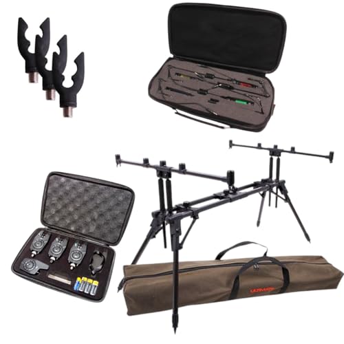 Ensemble carpe Ultimate Sky Chaser rod pod de pêche canne support buzz bar matériel