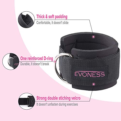 Ankle Straps For Cable Machines And Resistance Band Plus Carry Bag– Premium Fitness Ankle Straps Attachment For Weightlifting And Workout With Ankle Cuffs For Legs, Abs And Glute Exercises #TOP1
