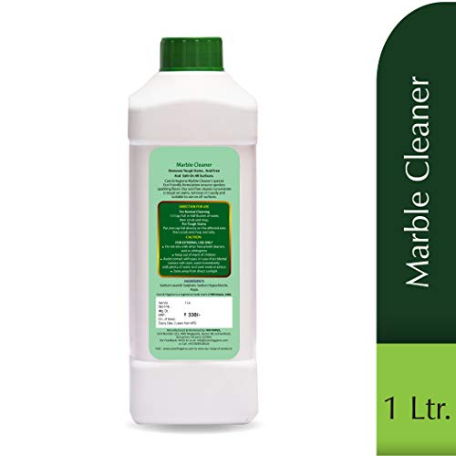 Care & Hygiene Marble Cleaner Green | Non-Acidic, Germ-Killing Formula for Removing Stubborn Dirt & Stains on Marble, Tiles, Ceramics & Mosaic Shines & Cleans Floors (Qty-1 Litre, Pack of 2)