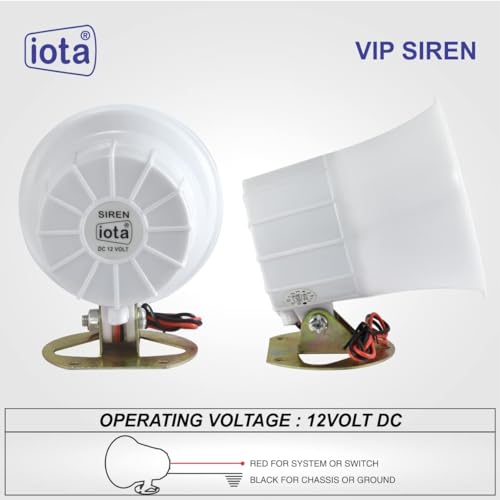 iota Electronic Siren VIP (Medium, 12V, 110dB, Black) - Image 7
