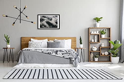 Affiche tableau forêt brumeuse 60x40 cadre MDF structure bois - 3