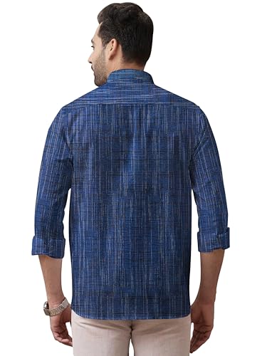 Image of Men's Pure Khaadi Cotton Regular Fit Full Sleeves Striped Casual Shirt | Handloom Shirt for Office & Casual Wear