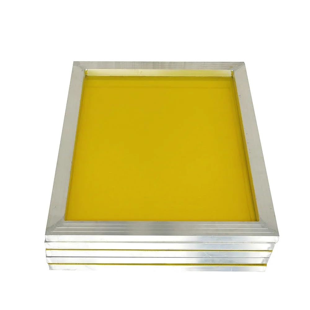 6 Szt. Aluminiowych Ram Do Sitodruku 30x20cm/35x25cm/30x40cm Z Żółtą Siatką Poliestrową 120T/140T/150T Do Druku Na Płytkach PCB(30x40cm,165T 420Mesh)