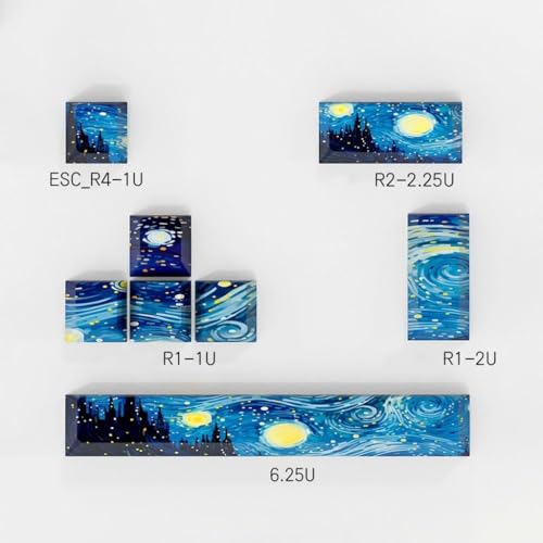 Teclas de teclado de perfil original de 5 lados con acabado premium 3