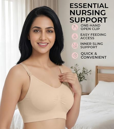 Image of DClub Comfort Revolution Seamless Bra -Easy lite Full-Coverage Wireless Everyday Bra with Soft Comfort with Removable Pad.