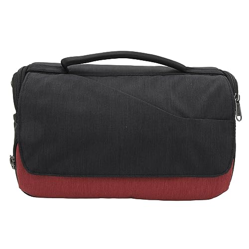 Bolsa impermeable AMONIDA para cámara y dos lentes con correa ajustable de hombro color rojo 4