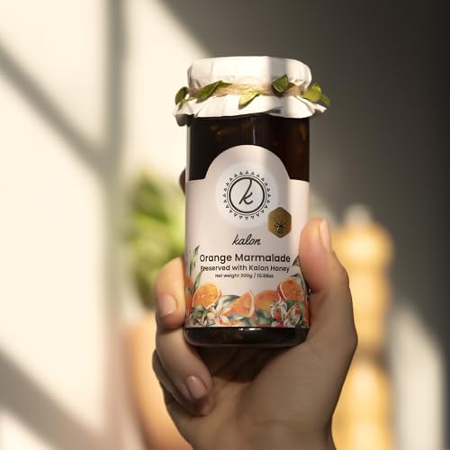 Image of KALON 100% Natural Orange Marmalade Jam | Made with 100% Kalon Honey | No Added Sugar and Preservatives - 300 gm