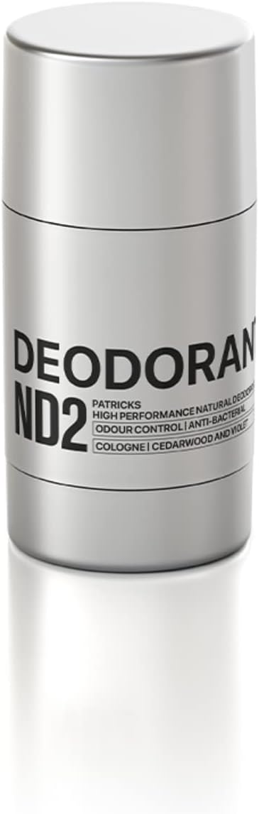 PATRICKS | Deluxe Natural Deodorant | Notes of Cedarwood, Violet Long Lasting All-Day Odor & Sweat Protection 1.2OZ (ND2D)