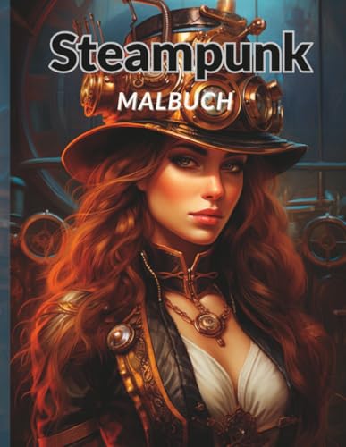 Steampunk – Malbuch für Erwachsene: 50 stilvolle Ausmalmotive schöner Frauen im Steampunk-Design – detailverliebte Porträts zum Entspannen und Genießen