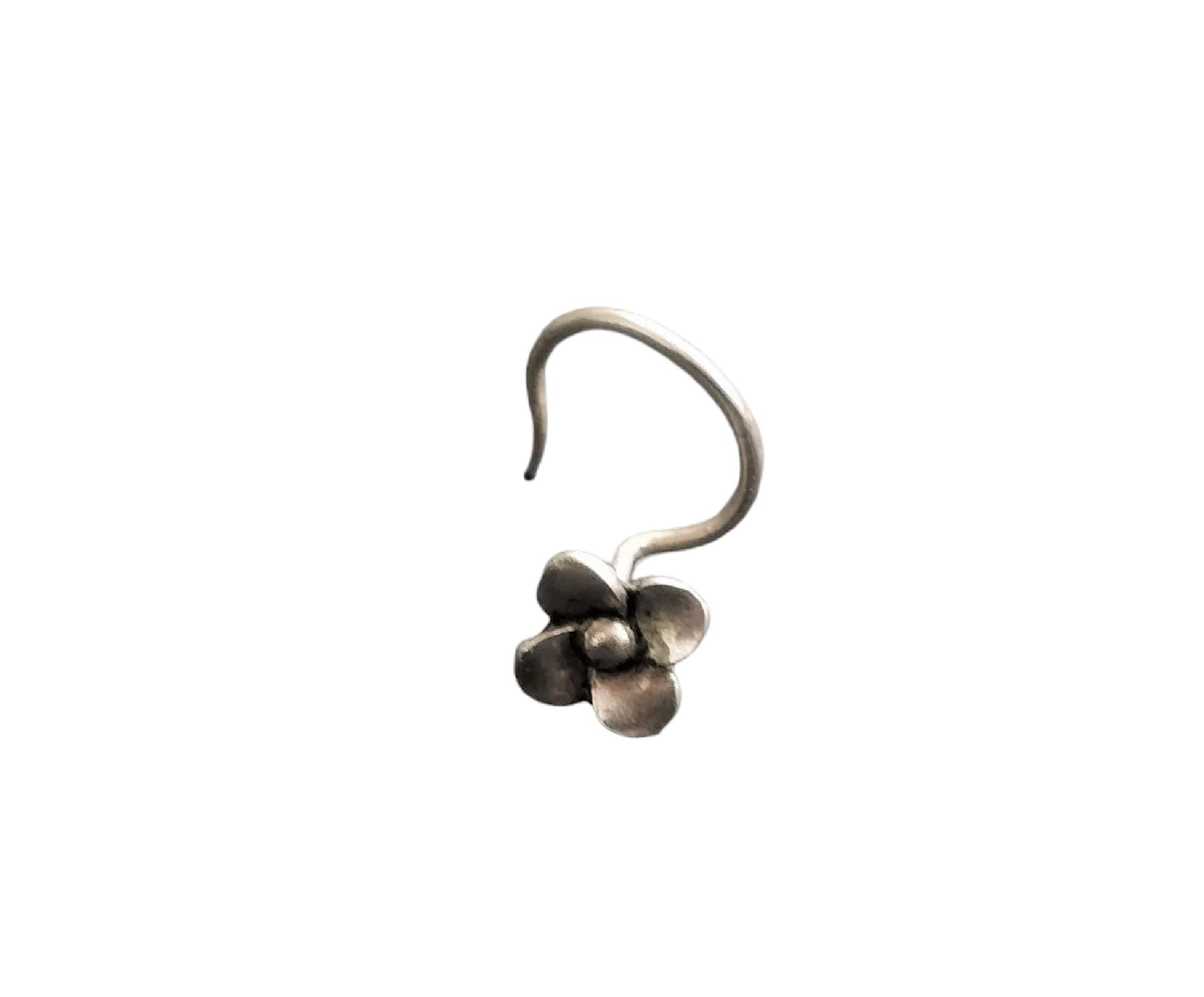 Quirksmith 92.5 Silver Oxidised Tiny Flower Nosepin/Gifts for Women and Girls/With Certificate of Authenticity/Piercing Nosepin/Birthday Gift (B0CYCJXCJD) Amazon Price History, Amazon Price Tracker