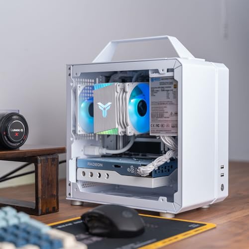 Image of Mechanic Master C24 Mini ITX PC Case, 9.9L Compact Chassis, Support 135mm Air Cooler, SFX PSU, 245mm Graphics Card, Multiple Color Options (Polar White Classic Version)
