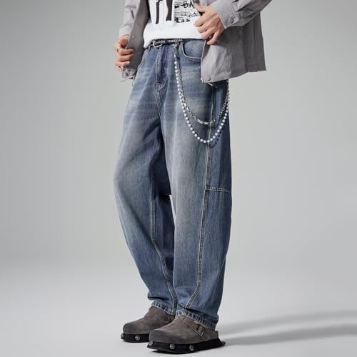 Custom Plus Size Men's Loose Trouser Wide Leg Baggy Jeans4