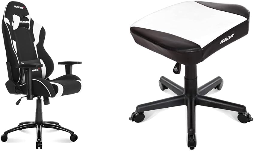 AKRacing Gaming Chair + Footrest Set Wolf White + Martinique | Ubuy