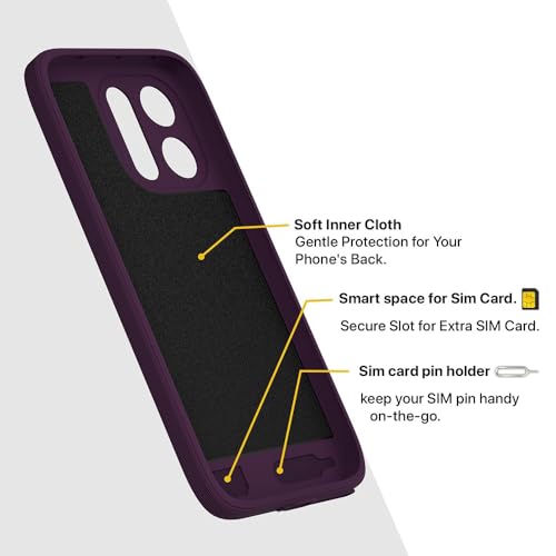 Image of Back Cover Compatible with Vivo V70 5G | MagFit Ring Design (Non-Magnetic) | Shockproof Case | Anti-Slip Grip | Raised Camera Edges | Slim Protective Case for Vivo V70 5G (Purple)