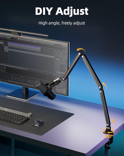 image for TODI Mic Arm for Lightweight Mics, Microphone Arm Rotatable, Storable 
