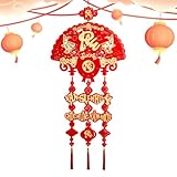 Pendentifs de festival du printemps asiatique, fournitures de fête à caractère vietnamien, décoration à suspendre pour porte de famille, réunions de famille, magasin, célébrations, couloir, cuisine
