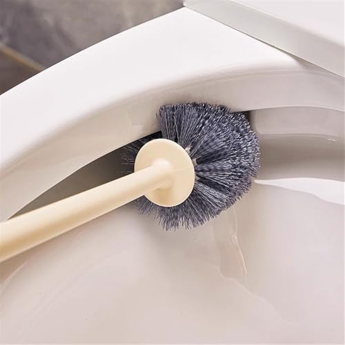Ensemble brosse de toilette grise et support pour une salle de bain moderne