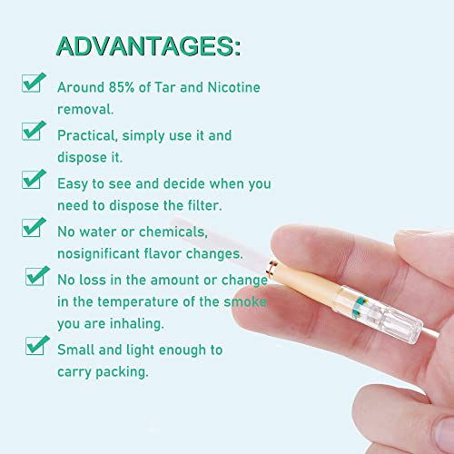 100 Pcs Filtre à Cigarette Jetable Porte-Filtre à cigarette avec Convertisseur de Cigarette Fin Embout Anti Goudron Anti nicotine - Image 3