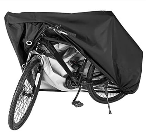 LATRAT Extérieure Bâche de Protection de Bicyclette Imperméable, 210D Haute Qualité Housse, Convient Aux Vélos et électrique Motos et Scooters, Peut Couvrir Jusqu'à Deux Vélos ( Noir 200*70*110cm)