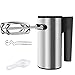 GANE 200W Mano Mezcladoras De Cocina De Mano Negro 5 De Velocidad con Función Turbo Batidora BPA Free Incluye Robustas Inoxidable Batidores Y Ganchos para Masa