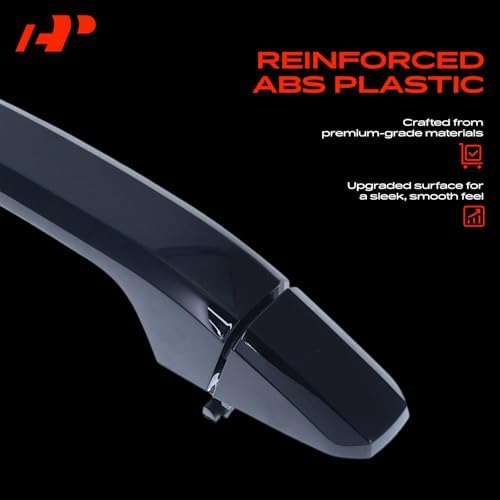 A-Premium Front Passenger Painted Exterior Door Handle Compatible with Chevrolet & GMC - Silverado/Sierra 1500 2014-2018, 2500 3500 4500 HD Tahoe Suburban Yukon, Without Passive Entry, Black (GBA) - 3