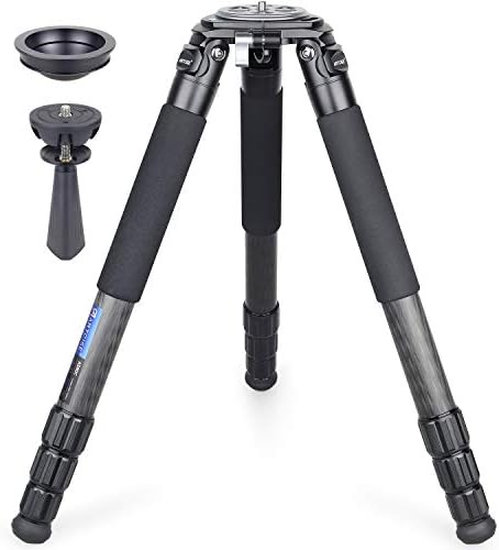 Amazon | 大型 カーボン三脚 40mm パイプ径 4段 ナットロック式 ボウル 