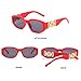 BUTABY Rectangle Sunglasses for Women Retro Driving Glasses 90’s Vintage Fashion Irregular Frame UV400 Protection Red