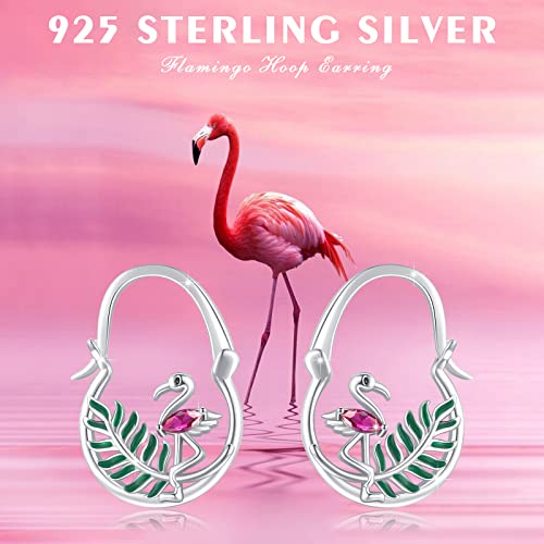 Pendientes de flamenco pulidos en plata de ley 925 con pavé de circones 4