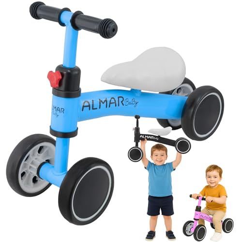 Almar Baby Bicicleta Azul sin Pedales para Bebes de 9 a 24 Meses Bici de Equilibrio para niños correpasillos Bebe