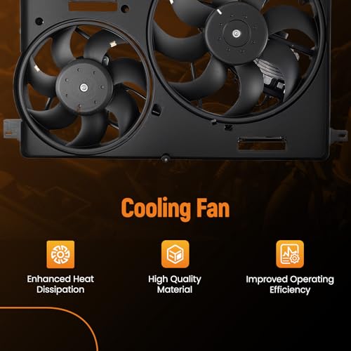 Image of maXpeedingrods 30668629 Dual Radiator Cooling Fan with Shroud Assembly for Volvo S60 2011-2016, for Volvo S80 V60 V70 XC60 XC70, 31686808 30723011 31274211