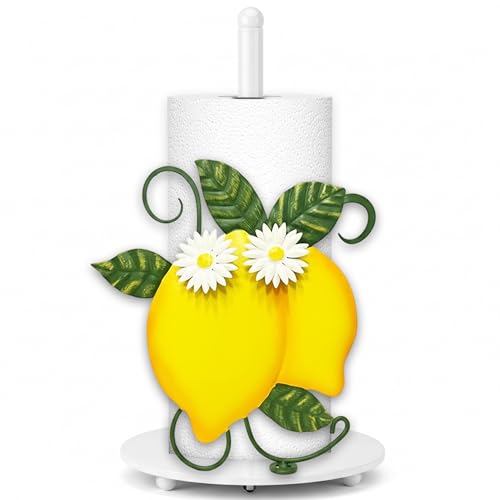 Lemon Paper Towel Holder, Spring Summer Lemon Decor for Countertop Cute Farmhouse Home Table, Housewarming Birthday Gifts Yellow by Taesun - Used condition - US$8.51