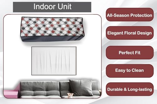Image of Split AC Cover for 1.5 Ton Indoor & Outdoor Unit | Waterproof & Dustproof Protection | UV Resistant | Durable PVC Material | Weatherproof Outdoor Cover | Easy Installation