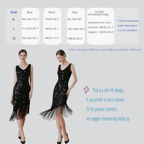 Image of Women Flapper Dresses 1920s V Neck Beaded Fringed Great Gatsby Club & Night Out Dresses