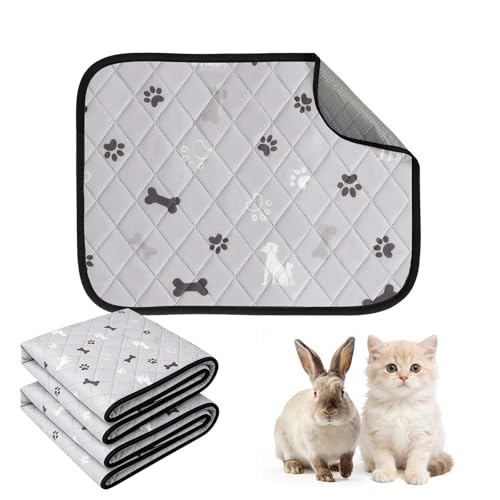 Tresbro 洗えるペットシーツ 犬猫用 [2重超吸水 漏れ防止] おしっこマット 下敷き ベッドマット 滑り止め付き 洗濯機丸洗い 繰り返し使用 速乾エコ素材 ペットマット 子犬/シニア犬の介護用シーツ 防水 ケージ対応で快適な空間作り 60×45cm 2枚セットの商品画像（Amazon）