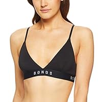 Bonds Women's Underwear Cotton Blend Originals Triangle Crop, Black, 16