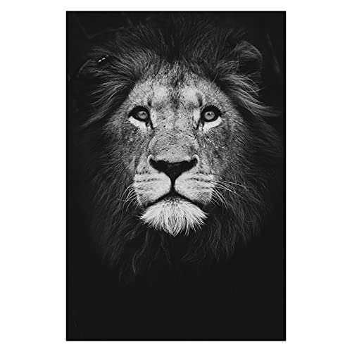 YLSF Lion Canvas Prints Wall Art Animal World Series Poster Modern Wildlife Portrait Graphic Artwork Print Painting Cover