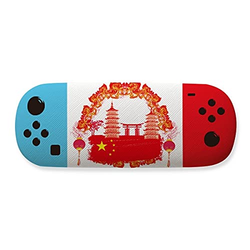 Étui de rangement pour lunettes drapeau Chine rouge idéal pour vos voyages et déplacements