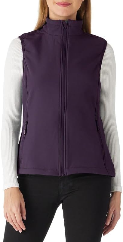 Outdoor Ventures Women's Lightweight Softshell Vest Windproof Fleece Lined Zip Up Sleeveless Jacket for Running Hiking Golf