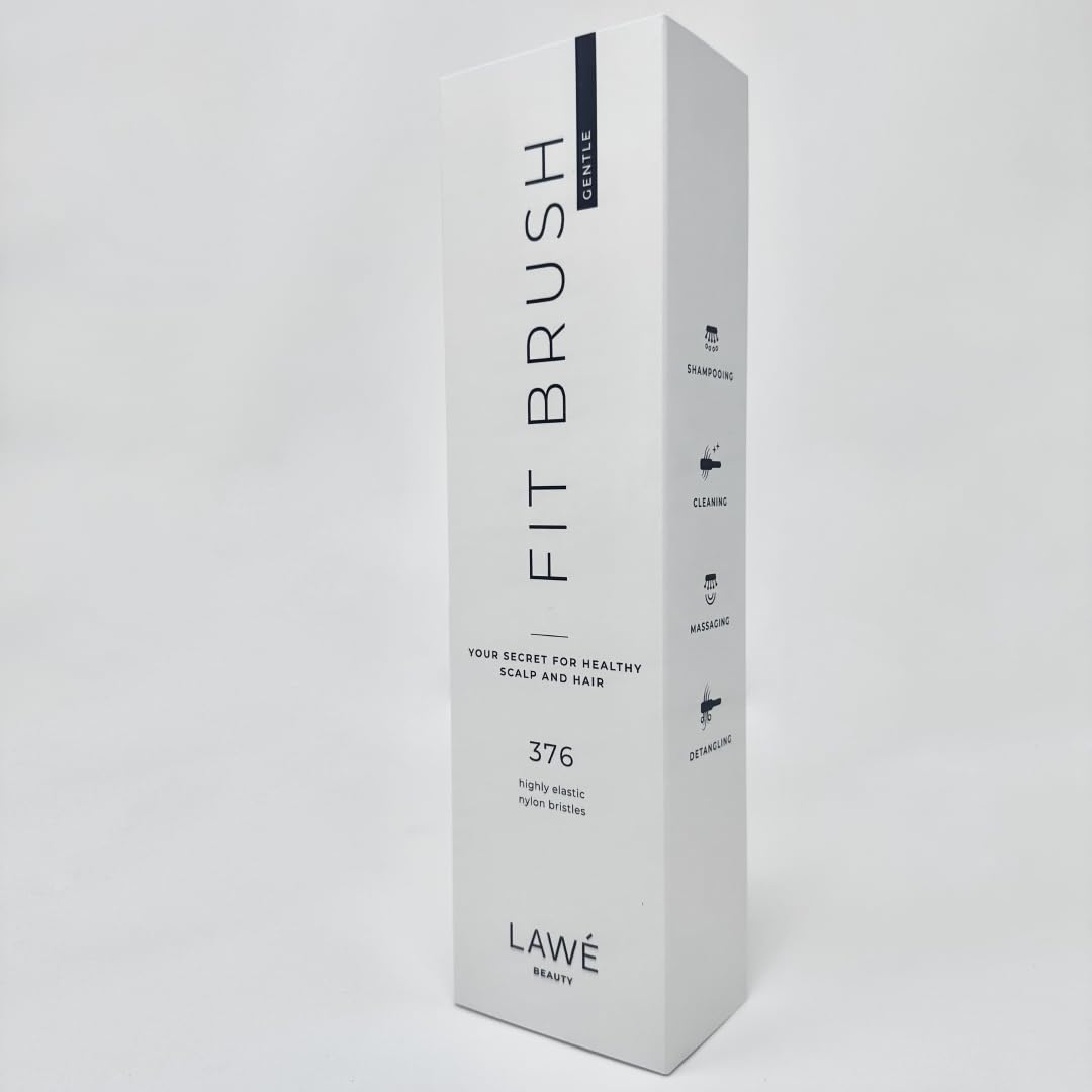FIT BRUSH GENTLE - Haarbürste für empfindliche und geschädigte Kopfhaut sowie feines und brüchiges Haar - zur Kopfhautreinigung - Entwirrbürste ohne Ziepen - Kopfhautmassage Bürste