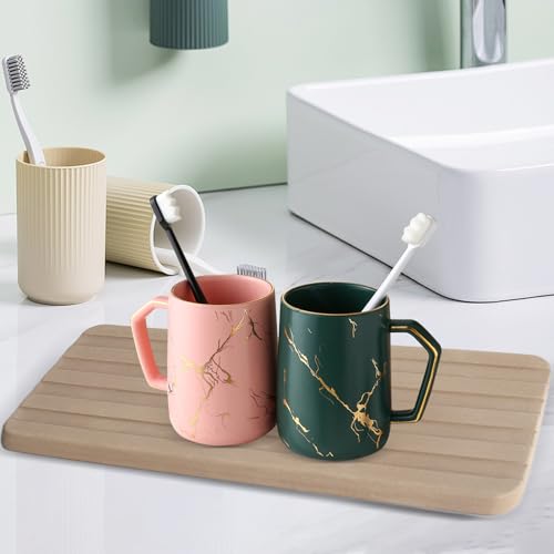 Plateau de salle de bain en terre de diatomée absorbant gris clair pour comptoir - 4