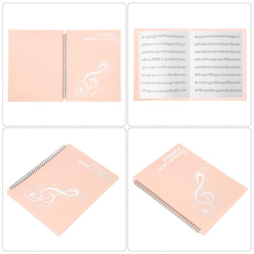 Classeur à spirales de présentation format A4 rose clair avec 20 pochettes épurées
