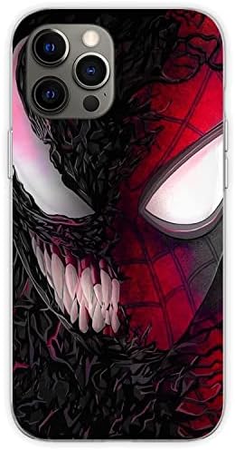 Compatible with iPhone 12 Pro Max Case Fans Red Man Vs Black Guardian Face Half for Boy Girls Lady Men Soft TPU Shockproof Silicone Phone Protective Case Cover